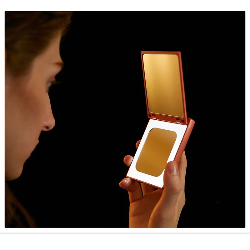 Power Bank LED Make Up Spiegel Outdoor Make-Up Verstelbare Dubbele Vergrootglas Led Spiegel Voor Lover Gift