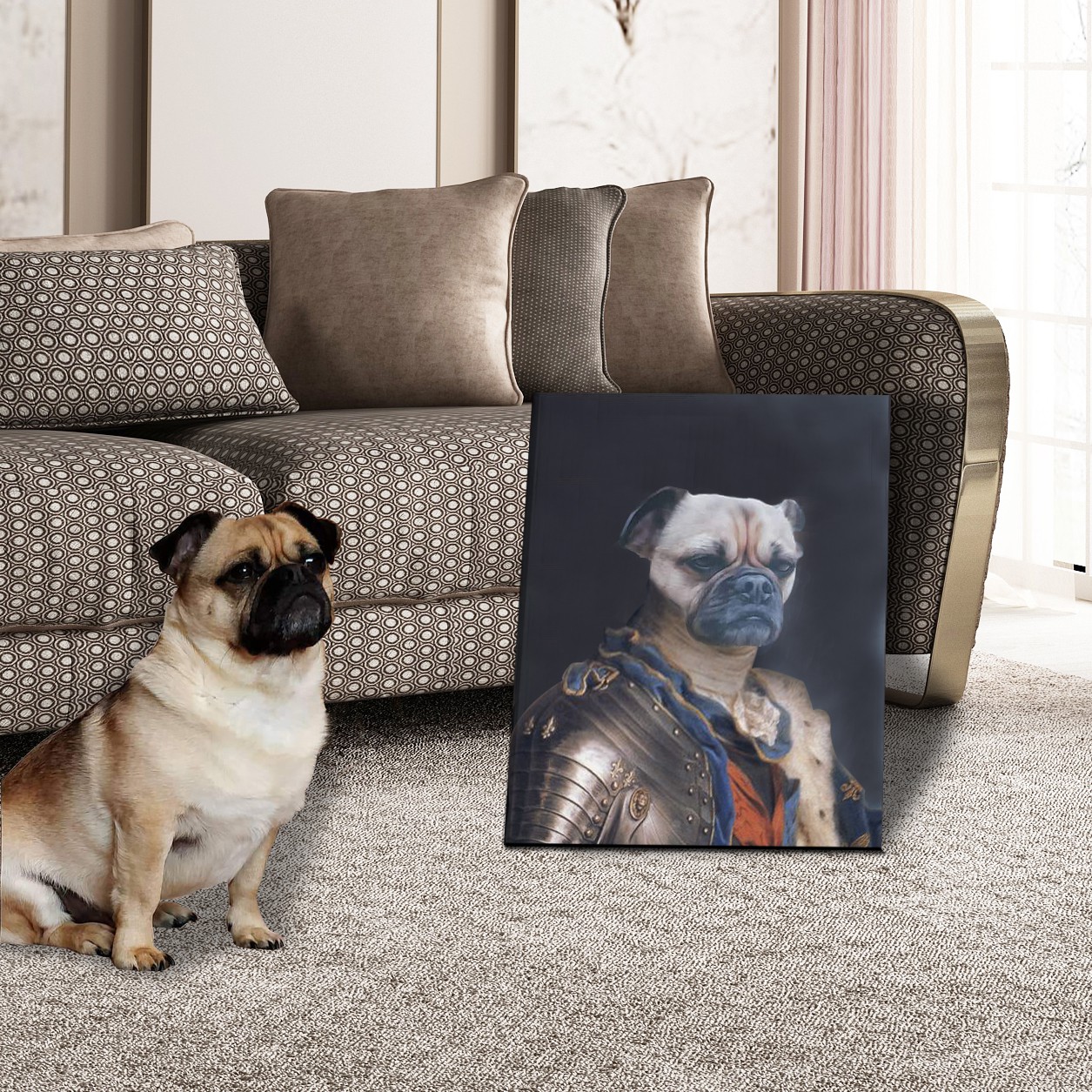 Personalized Pet Canvas Portrait Image