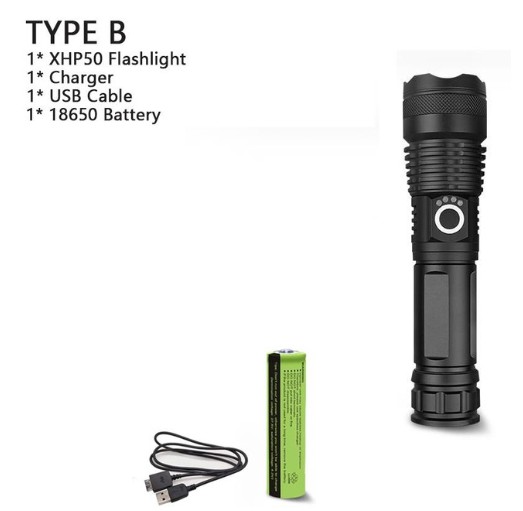 XHP70.2 Powerful Usb Led Flashlight P50+18650 UK