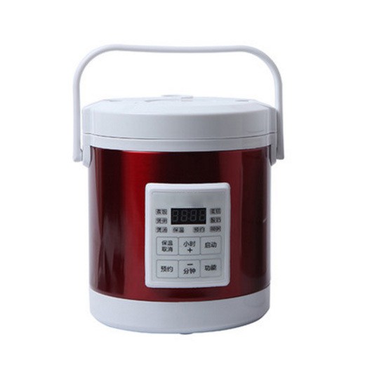 12V 24V Mini Rice Cooker 1.6L Car Truck Electric Hot Soup Rice Cooker Red US