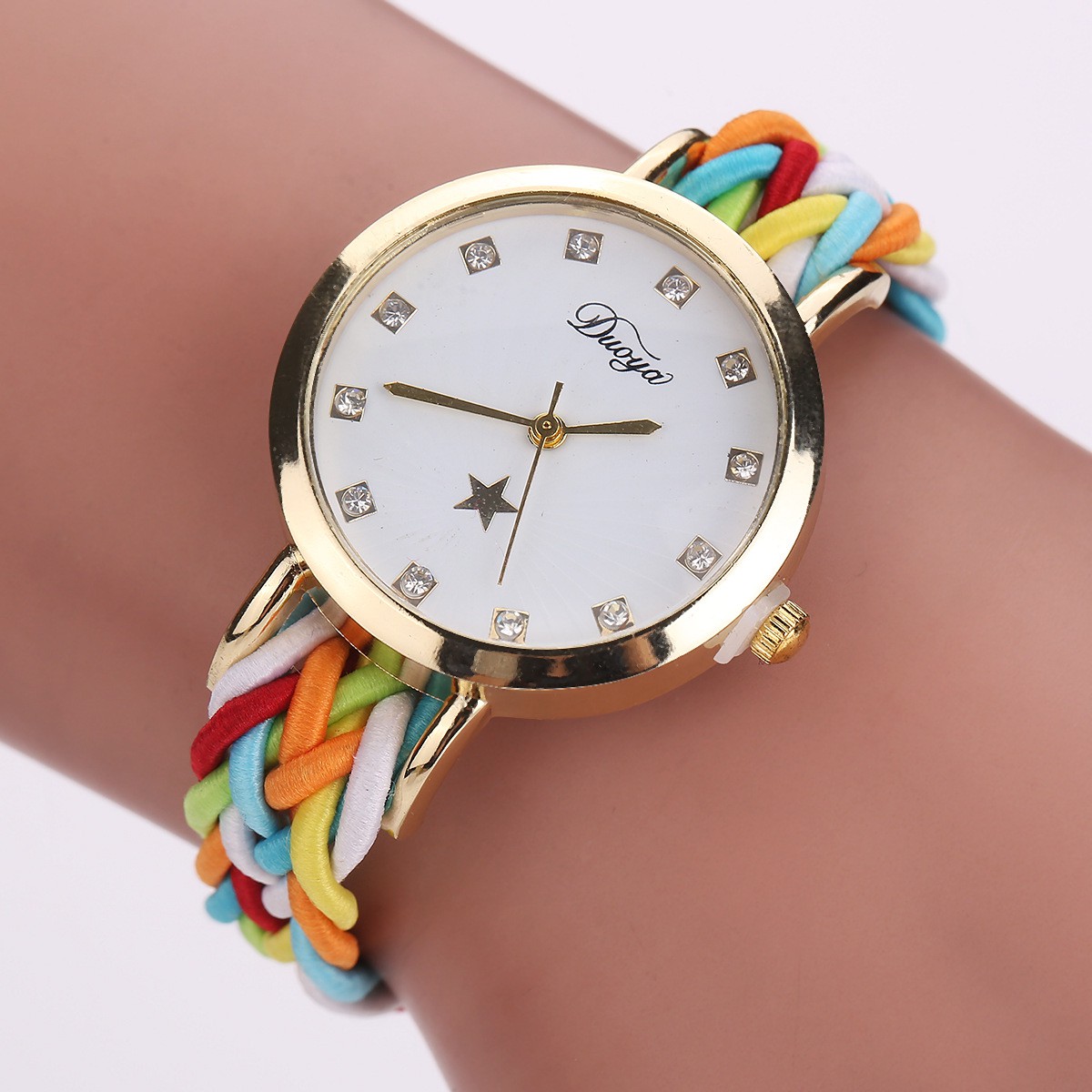 new-multicolor-woven-ladies-watch