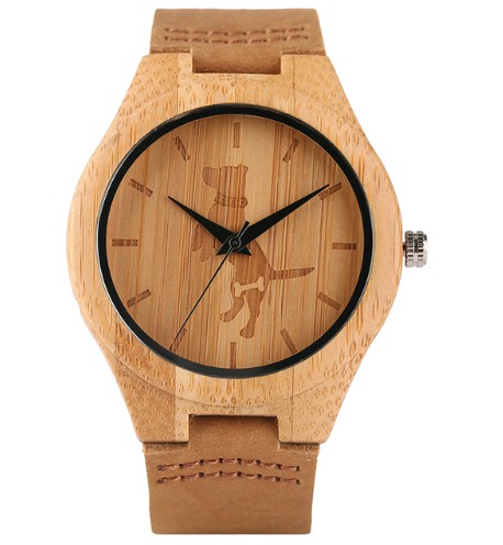 casual-handmade-bamboo-watch-for-men-and-women-student-simple-and-lovely-animal-dog-leather-watch