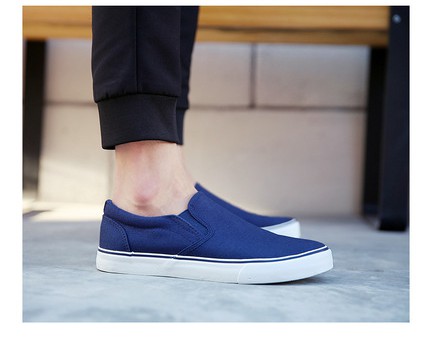 Canvas shoes, one foot, lazy casual shoes Blue 43