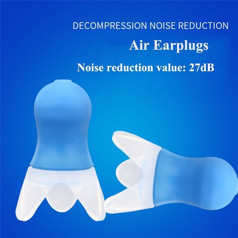 Airplane decompression and sound-insulating earplugs